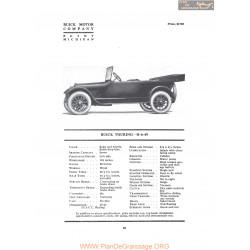 Buick Touring H 6 49 Fiche Info 1919