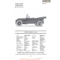 Buick Touring K 6 49 Fiche Info 1920