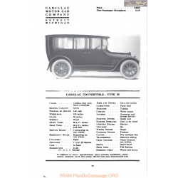 Cadillac Convertible Type 55 Fiche Info Mc Clures 1917
