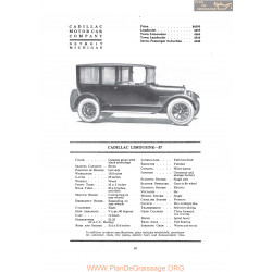 Cadillac Limousine 57 Fiche Info 1919