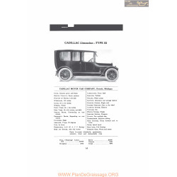 Cadillac Limousine Type 53 Fiche Info Mc Clures 1916