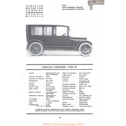 Cadillac Limousine Type 55 Fiche Info Mc Clures 1917