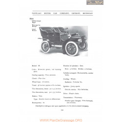Cadillac M Fiche Info 1907