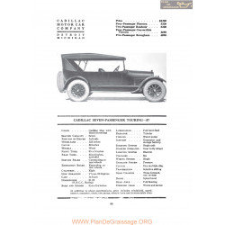 Cadillac Seven Passenger Touring 57 Fiche Info 1919