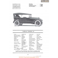 Cadillac Touring 59 Fiche Info 1920