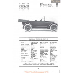 Cadillac Touring Type 55 Fiche Info Mc Clures 1917