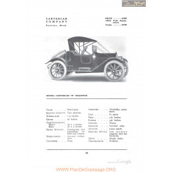 Cartarcer R Roadster Fiche Info 1912