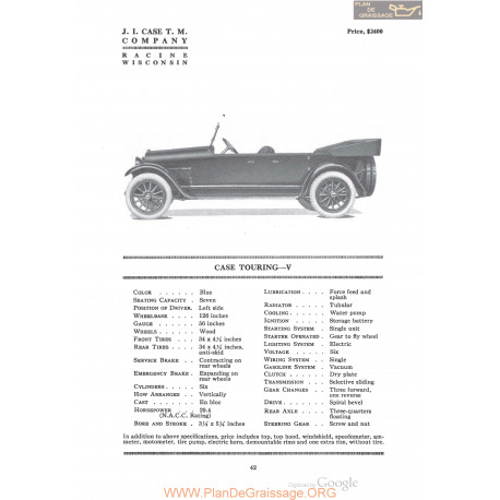 Case Touring V Fiche Info 1920