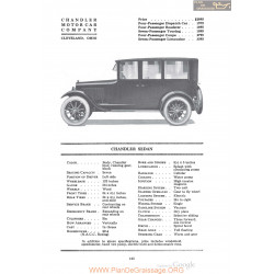 Chandler Sedan Fiche Info 1920