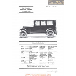Chandler Six Sedan Fiche Info 1922