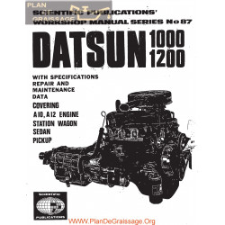 Datsun 1000 1200 A10 A12 Engine Service Manual