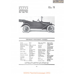 Chevrolet Four Minety Touring Fiche Info 1917