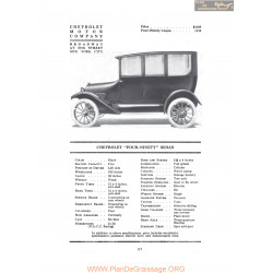 Chevrolet Four Ninety Sedan Fiche Info 1919