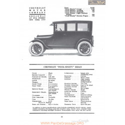 Chevrolet Four Ninety Sedan Fiche Info 1920