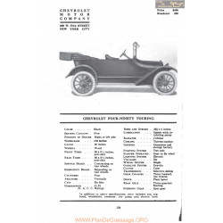Chevrolet Four Ninety Touring Fiche Info 1917