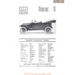Chevrolet Four Ninety Touring Fiche Info 1919