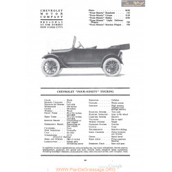 Chevrolet Four Ninety Touring Fiche Info 1920