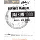 Datsun 1000 B Vb 10 Series Service Repair Manual