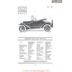 Chevrolet Royal Mail Type H2 5 Fiche Info 1916