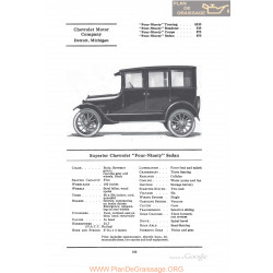 Chevrolet Superior Four Ninety Sedan Fiche Info 1922