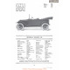 Chevrolet Touring 490 Fiche Info 1918