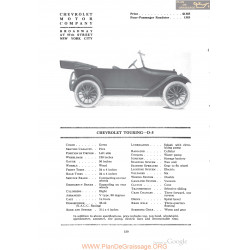 Chevrolet Touring D 5 Fiche Info 1918
