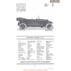 Chevrolet Touring F A 5 Fiche Info 1918