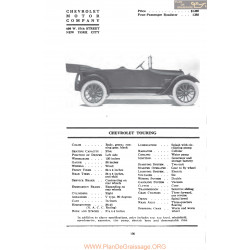 Chevrolet Touring Fiche Info Mc Clures 1917