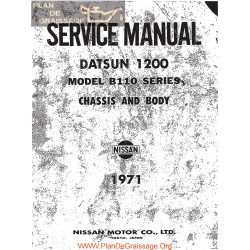 Datsun 1200 B110 1971 1972 Chassis & Body Repair Manual