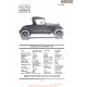 Columbia Six Roadster 20e Fiche Info 1920