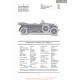 Cunningham Touring 59a Model V Fiche Info 1920
