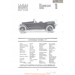 Cunningham Touring V Fiche Info 1918