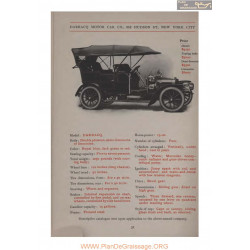 Darracq 15 20 Phaeton Fiche Info 1906