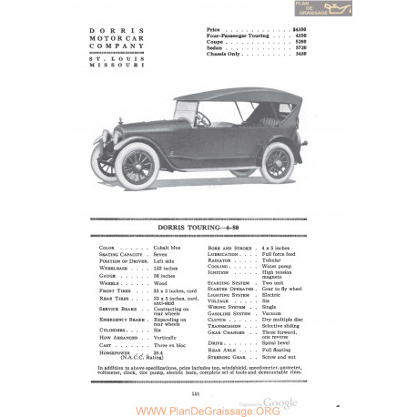 Dorris Touring 6 80 Fiche Info 1920