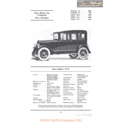 Dort Sedan 19t Fiche Info 1922