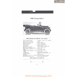 Dort Touring Car 5 Fiche Info Mc Clures 1916