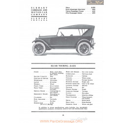 Elcar Touring D Six Fiche Info 1920