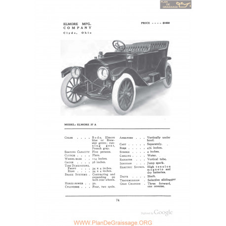 Elmore 37a Fiche Info 1912