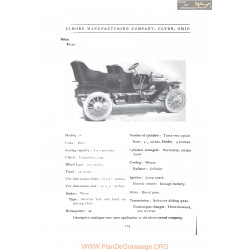 Elmore Model 16 Fiche Info 1907