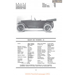 Grant Six Touring K Fiche Info Mc Clures 1917