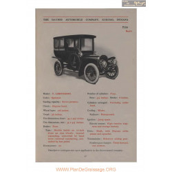 Haynes Model T Limousine Fiche Info 1907