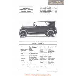 Haynes Touring 75 Fiche Info 1922