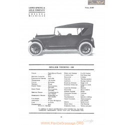 Hollier Touring 188 Fiche Info 1918