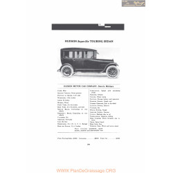 Hudson Super Six Touring Sedan Fiche Info Mc Clures 1916