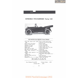 Hupp Hupmobile Five Passenger Touring Car Fiche Info Mc Clures 1916
