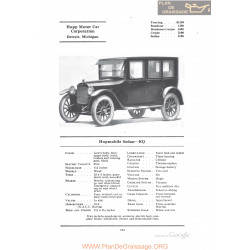 Hupp Hupmobile Sedan Rq Fiche Info 1922