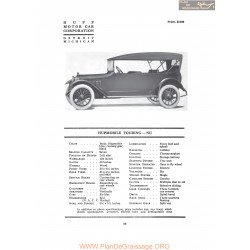 Hupp Hupmobile Touring Nu Fiche Info 1917