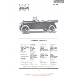 Hupp Hupmobile Touring R Fiche Info 1920