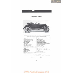 Jackson Argo Roadster Fiche Info Mc Clures 1916