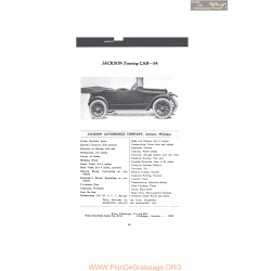 Jackson Touring Car 34 Fiche Info Mc Clures 1916